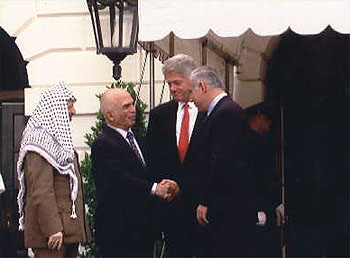 Benjamin Netanyahu and late King Hussein, 1997